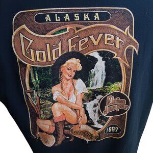 Large Vintage T-shirt Alaskan Gold Fever 100% YeK Claim Jumper 2 Sided Boxy